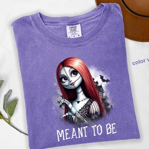 Comfort Colors® We're Simply Meant To Be shirt, Jack Skeleton Shirt, Jack and Sally Couple Shirt, The Nightmare Before Halloween Shirt, a19 image 7