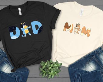 Blue Rad Family Shirt, blue dog Rad Mom Shirt, Blue dog Rad Dad Shirt, blue dog Birthday Shirt, Blue dog lover shirt 532