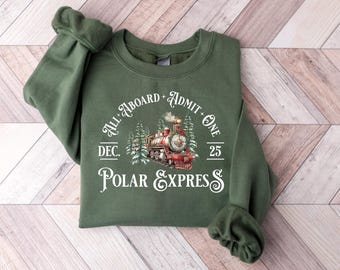 Polar Express Christmas Shirt, Polar Express Ticket Pajama, Family Matching Xmas Tee, Holiday Movie Night Shirt, North Pole Train Shirt, 374