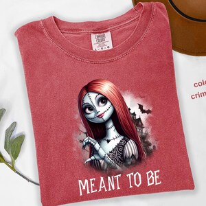 Comfort Colors® We're Simply Meant To Be shirt, Jack Skeleton Shirt, Jack and Sally Couple Shirt, The Nightmare Before Halloween Shirt, a19 image 6