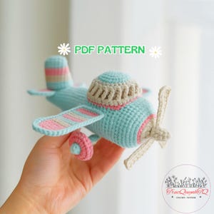 Crochet Plane PDF Pattern, Crochet Handmade Toys, Crochet Stuffed Yarn Toys Gift, Plane Amigurumi PDF Pattern, No-sew Crochet Pattern