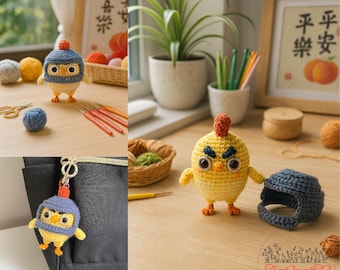 Angry Chick Amigurumi Crochet Pattern PDF – Cute Yellow Chicken Plush DIY Tutorial, Easy Step-by-Step Instructions for Beginners