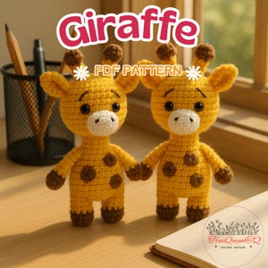 Giraffe Amigurumi Crochet Toy – Handmade Stuffed Animal, Cute Plush Gift for Baby Shower, Nursery Decor, Soft Toy for Kids