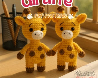 Giraffe Amigurumi Crochet Toy – Handmade Stuffed Animal, Cute Plush Gift for Baby Shower, Nursery Decor, Soft Toy for Kids