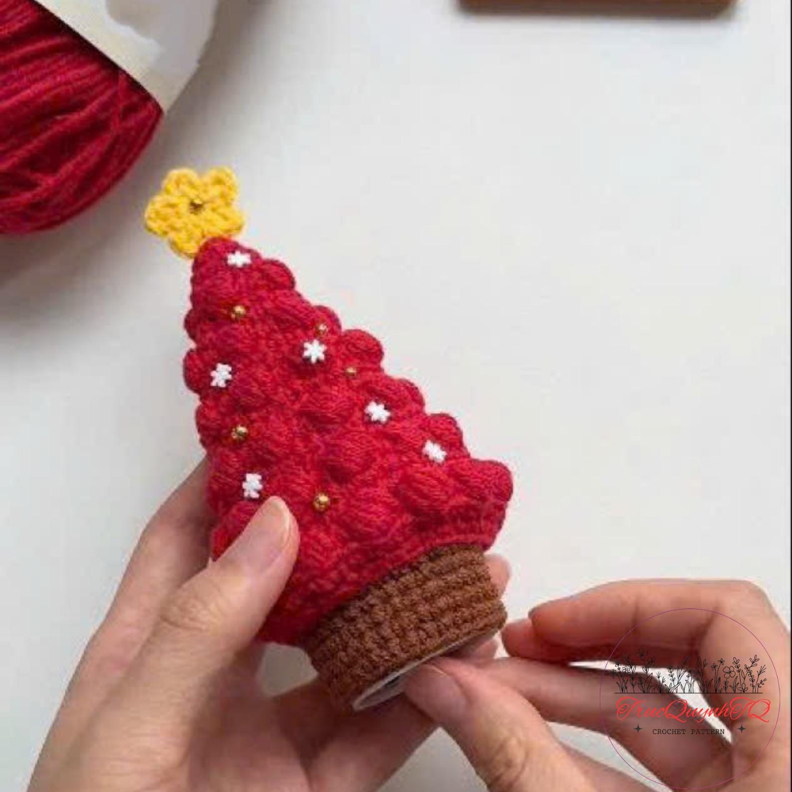 Mini Christmas Tree Crochet Pattern, PDF Tutorial, Festive Home Decor ...