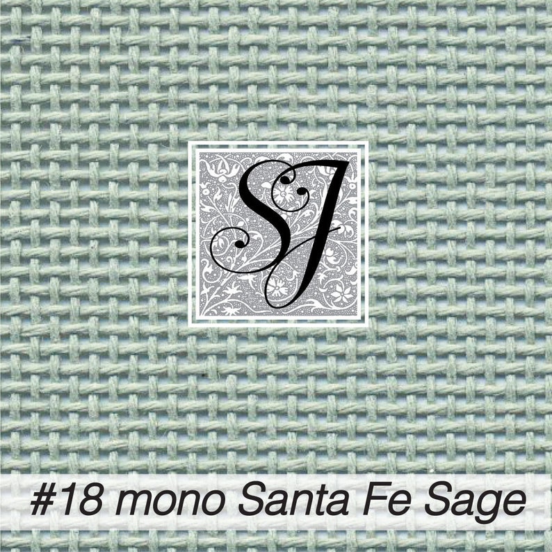 Zweigart 18 Deluxe Mono Canvas SANTA FE SAGE Green 18 X 20 for