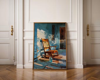 Rocking Chair on Porch – Rustic Southern Scene (Digital Download)