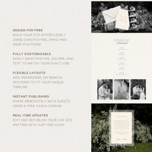 Dusty Blue Vintage Garden Wedding Website Template | Editable in Canva with Built-In RSVP image 7