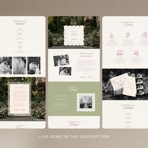 Modèle de site Web de mariage de jardin lilas et vert sauge | Modifiable dans Canva avec RSVP intégré image 5