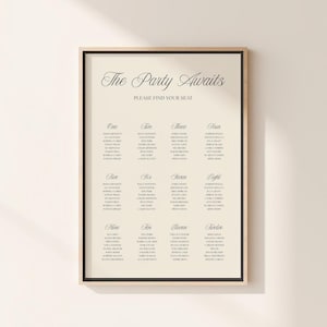 Minimalistisch bord voor romantische bruiloft | Bewerkbare sjabloon (digitale download) | Monochroom Zwart Wit