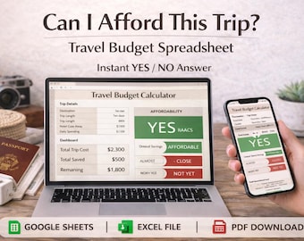 Can I Afford This Trip? Travel Budget Spreadsheet