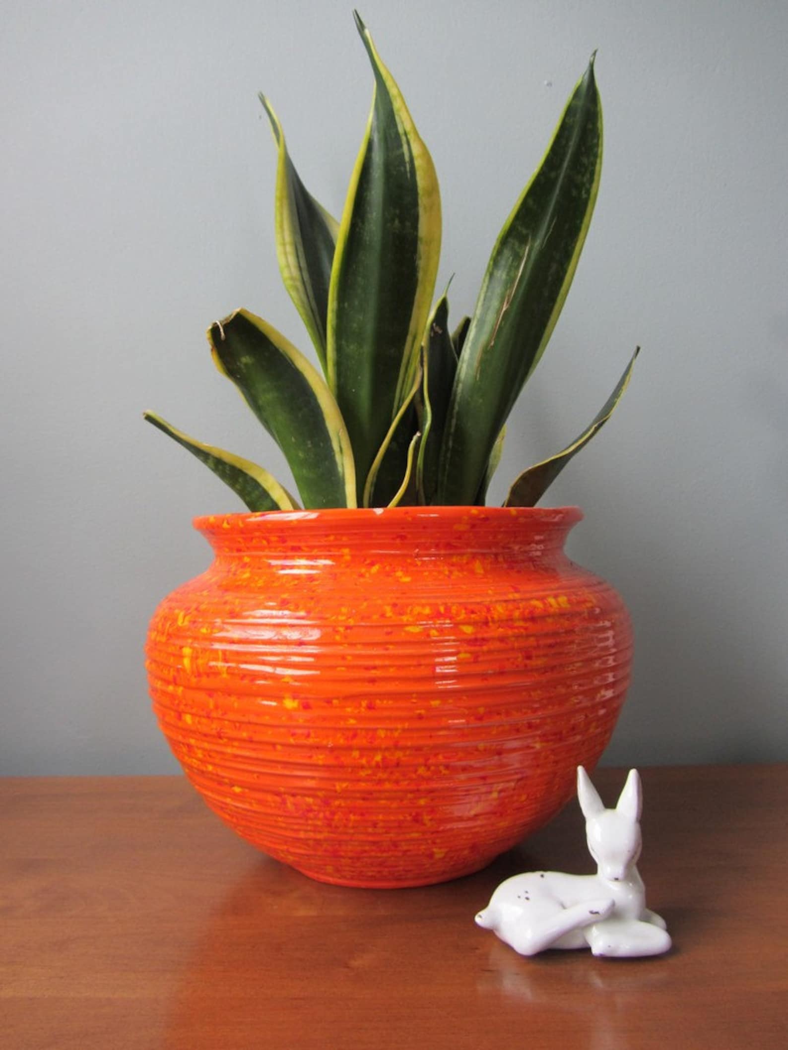 Large Orange Plant Pots