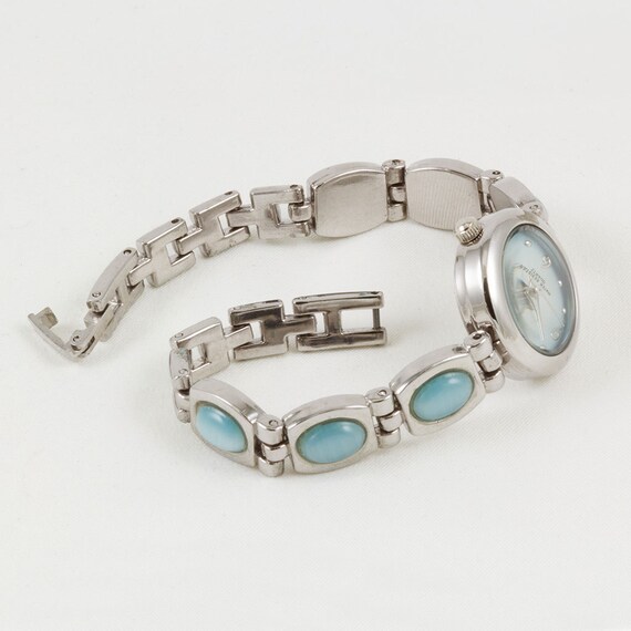 Women Wrist Watch Ralph Sabini Teal Blue Face Quartz New Battery Excellent Condition Etsy
