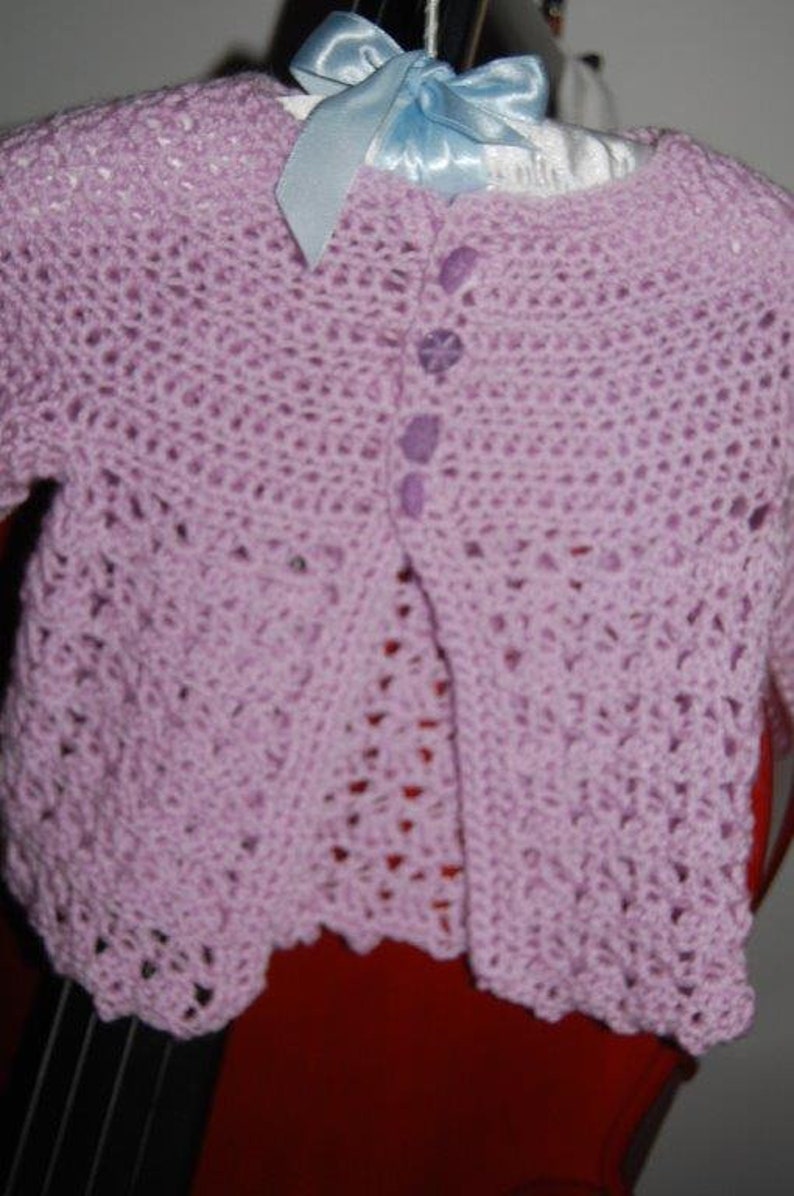 Hand-Crocheted Miss Madeline Baby Sweater