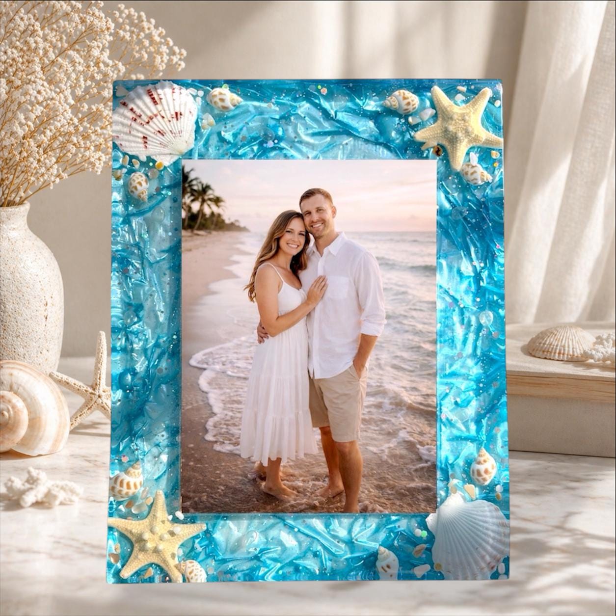 MARINA  フォトフレーム　ドバイ　アンティーク　サンゴ Ocean Resin Picture Frames - Etsy