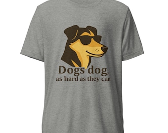 Camiseta de manga corta con gafas de sol para amantes de los perros