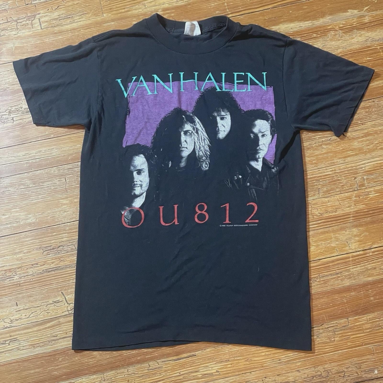 VAN HALEN OU812ワールドツアー Tシャツ Van Halen OU812 World Tour Shirt – ReproTees.com