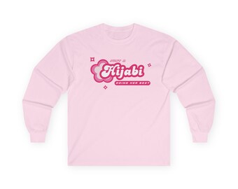 JUST A HIJABI Doing Her Best Long Sleeve Islamic T-shirt Muslim Tee