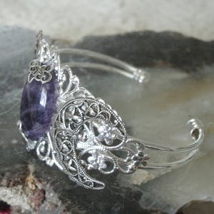 Amethyst Cuff Bracelet amethyst jewelry boho jewelry bohemian jewelry gypsy jewelry hippie bracelet bohemian bracelet gypsy bracelet new age image 4