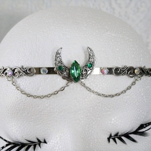 Crescent Moon Circlet wiccan jewelry pagan jewelry wicca jewelry goddess witch witchcraft wicca circlet wiccan circlet pagan circlet magic