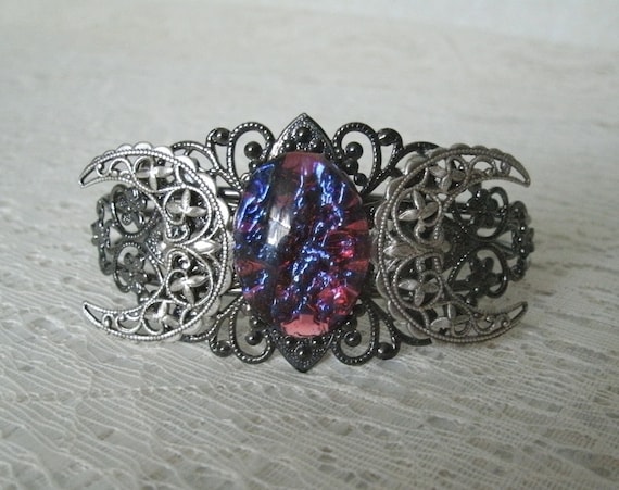 Omg Vintage Native American Navajo Dragon's Breath Opal Sterling Silver Bracelet Omg Vintage Native American Navajo Dragon's Breath Opal Sterling Silver Bracelet