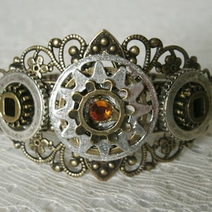 Steampunk Cuff Bracelet steampunk jewelry victorian jewelry gothic jewelry fantasy bracelet edwardian bracelet victorian bracelet gear cuff