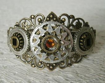 Steampunk Cuff Bracelet steampunk jewelry victorian jewelry gothic jewelry fantasy bracelet edwardian bracelet victorian bracelet gear cuff