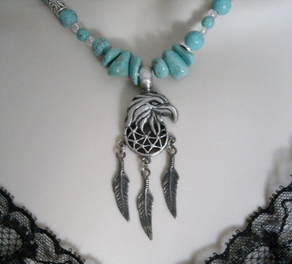 Turquoise Eagle Necklace Southwestern Jewelry Southwest - Turquoise Eagle Necklace Pendant