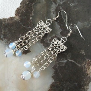 Opalite Earrings medieval jewelry renaissance jewelry art deco wedding medieval earrings art nouveau renaissance earrings victorian earrings