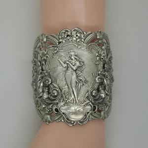Art Nouveau Bracelet silver cuff victorian jewelry art nouveau jewelry renaissance gothic edwardian victorian bracelet art deco mucha gift