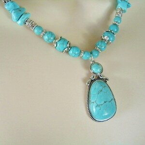 Turquoise Necklace southwestern jewelry southwest jewelry turquoise jewelry native american jewelry style country western boho bohemian image 5