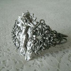 Pulsera Art Nouveau, joyería Art Nouveau, joyería victoriana, joyería Art Decó, eduardiana, renacentista, medieval, victoriana, pulsera gótica imagen 3