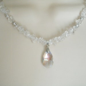 Crystal Quartz Necklace wiccan jewelry pagan jewelry wicca jewelry new age necklace witch witchcraft goddess metaphysical wiccan necklace