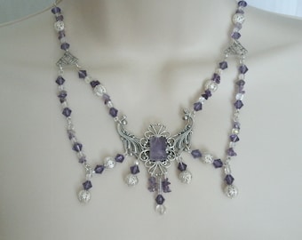 Amethyst Necklace victorian jewelry art deco jewelry renaissance jewelry art deco necklace victorian necklace edwardian renaissance necklace