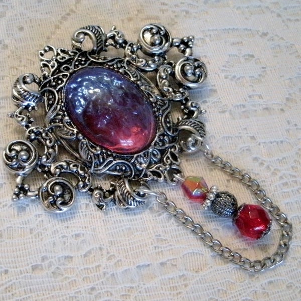 Dragons Breath Fire Opal Brooch victorian jewelry art deco jewelry art nouveau edwardian victorian brooch gothic cloak pin gift for women