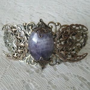 Amethyst Triple Moon Bracelet Wiccan Jewelry Pagan Jewelry - Etsy