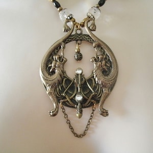 Dragon Hunter Necklace medieval jewelry dragon jewelry gothic jewelry renaissance steampunk viking fantasy gothic necklace medieval necklace