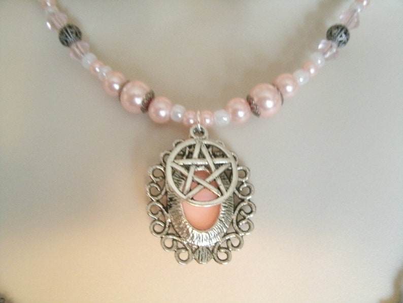 Hidden Pentacle Necklace, wiccan jewelry pagan jewelry wicca jewelry goddess witchcraft witch pentagram magic wiccan necklace pagan necklace image 4