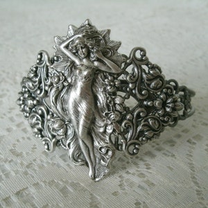 Pulsera Art Nouveau, joyería Art Nouveau, joyería victoriana, joyería Art Decó, eduardiana, renacentista, medieval, victoriana, pulsera gótica imagen 4