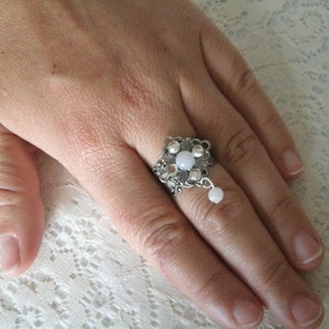 Moonstone Ring victorian jewelry art deco jewelry art nouveau jewelry renaissance medieval edwardian gothic art deco ring victorian ring