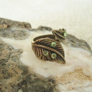 Mother Nature Leaf Ring wiccan jewelry pagan jewelry wicca jewelry witch witchcraft goddess ring pagan ring magic fairy ring wiccan ring image 2