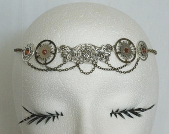 Steampunk Gear Circlet gothic victorian jewelry edwardian fantasy headpiece crown tiara
