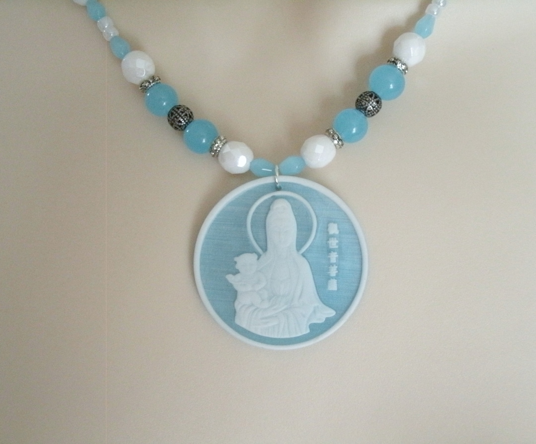 Quan Yin Necklace Buddhist Jewelry Buddhism Jewelry Goddess Jewelry