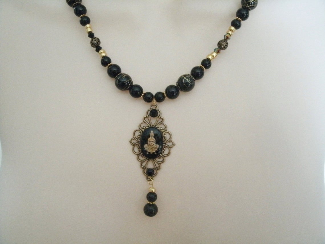 Quan Yin Necklace Buddhist Jewelry Buddhism Jewelry Goddess Etsy