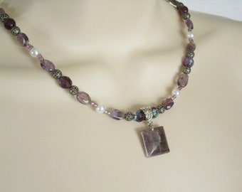 Amethyst Necklace victorian jewelry art nouveau jewelry renaissance jewelry art deco necklace art nouveau necklace victorian necklace