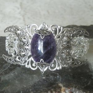 Amethyst Cuff Bracelet amethyst jewelry boho jewelry bohemian jewelry gypsy jewelry hippie bracelet bohemian bracelet gypsy bracelet new age image 2