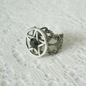 Pentacle Midi Ring, wiccan jewelry pagan jewelry witch jewelry wicca witchcraft magic pentagram ring gothic pagan ring wiccan ring gift