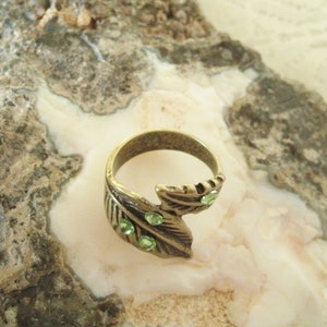 Mother Nature Leaf Ring wiccan jewelry pagan jewelry wicca jewelry witch witchcraft goddess ring pagan ring magic fairy ring wiccan ring image 4