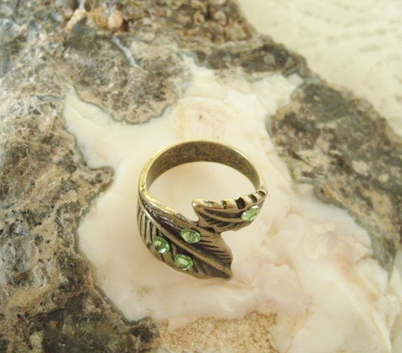 Mother Nature Leaf Ring wiccan jewelry pagan jewelry wicca jewelry witch witchcraft goddess ring pagan ring magic fairy ring wiccan ring image 4