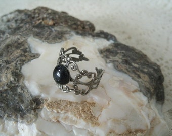 Goldstone Ring wiccan jewelry pagan jewelry wicca jewelry witch witchcraft metaphysical goddess magic gothic ring wiccan ring pagan ring